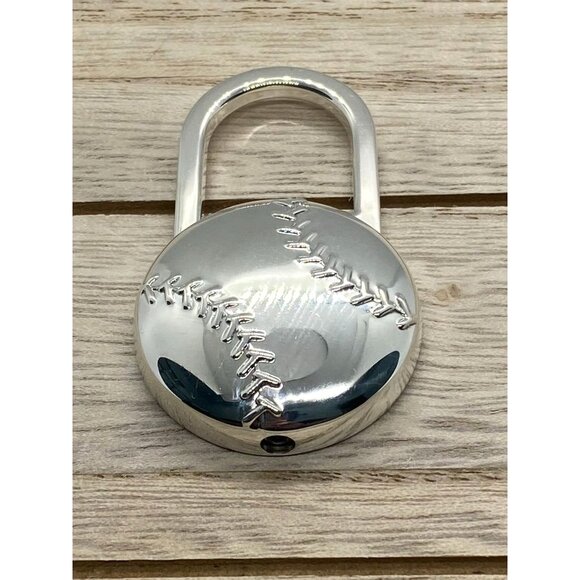Tiffany & Co Sterling Silver Padlock KeyRing Baseball